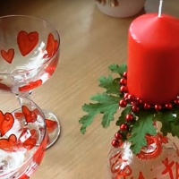 Valentínske poháre a svietnik (videonávod)