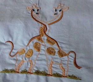 Detská deka so žirafkami (fotopostup) - obrázok 2