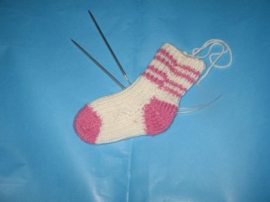 Pletené ponožky na dvoch ihliciach (fotopostup) - obrázok 10