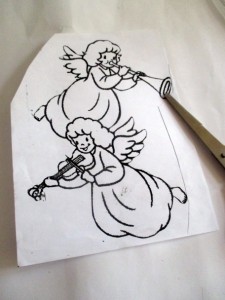 Ako si vyrobiť trblietavé pohľadnice s anjelikom č. 1 - obrázok 5