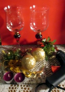 Vianočný svietnik z pohárov (fotopostup) - obrázok 1