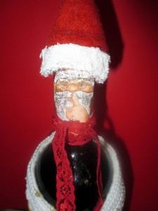 Vianočná fľaša ozdobeáa Sinterklaas (fotopostup) - obrázok 10