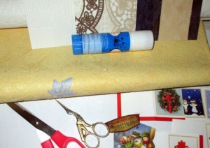 Recy veci: Tapetové vianočné minikartičky blahoželania (fotopostup) - obrázok 1