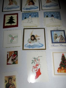 Recy veci: Tapetové vianočné minikartičky blahoželania (fotopostup) - obrázok 4