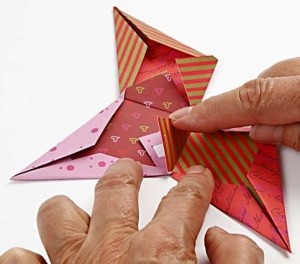 Origami hviezda z papiera - obrázok 7