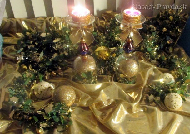Vianočný svietnik z pohárov (fotopostup)