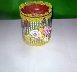 Recyklácia plechovky s ozdobou 3D (fotopostup) - obrázok 5