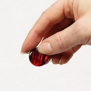 Náušnice “Červené pierko” (fotorecept) - obrázok 2
