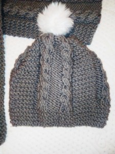 Pletený dámsky zimný šál s čiapkou (fotopostup) - obrázok 5