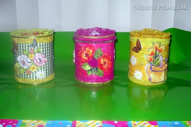 Recyklácia plechovky s ozdobou 3D (fotopostup)