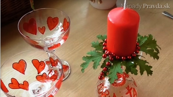 Valentínske poháre a svietnik (videonávod)